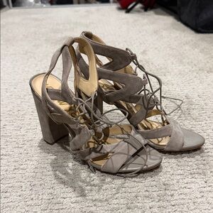 Sam Edelman Gray Suede Strappy Heels - 8 1/2